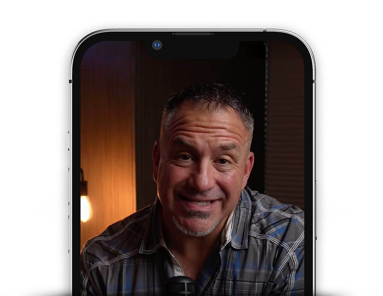 Social Mockup-1 A phone showing Jeff Lagoni on social media
